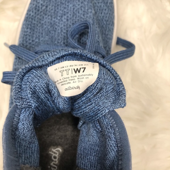 Allbirds Tree Topper High Top Sneakers blue Size 7 - Picture 9 of 9